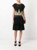lace detail flared dress