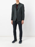 tartan pattern blazer