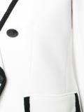 double-breasted contrast blazer