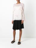 ruffled bell sleeve blouse