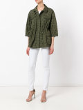 cropped sleeve raincoat