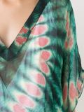 V-neck printed beach dress
