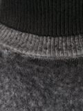 pile effect crew neck sweater