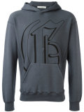logo print hoodie