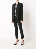 zipped pocket cropped trousers