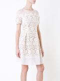sheer inset lace dress