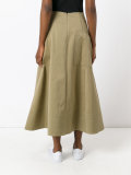 front knot midi skirt