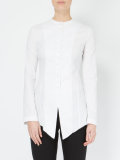 handkerchief hem buttoned shirt