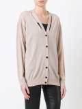 cut-out detail knitted cardigan