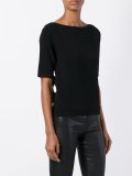 shortsleeved boat neck blouse
