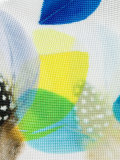 feather-print knitted top
