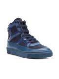 colour block hi-top sneakers