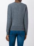 zipped studded detailing jumper