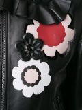floral leather jacket