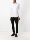 waffle texture button-up shirt