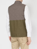 bi-colour quilted panel gilet