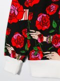 roses print sweatshirt