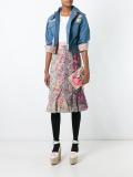 beaded patch denim jacket