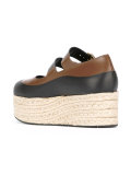 double strap espadrille platform loafers