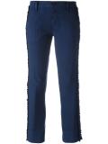frayed laterals cropped trousers
