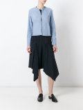collarless jacket