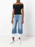panel-detail cropped jeans