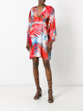 palm print shirt dress