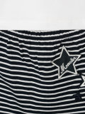 striped short set