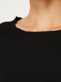 raw edge flared dress