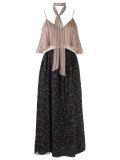 ruffled silk dress