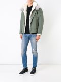 textured collar bomber jacket