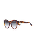 rounded tortoiseshell sunglasses