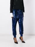 sequined tapered trousers