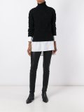 pattern knit turtleneck jumper