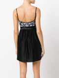 contrast pleated dress