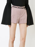 front pleat shorts
