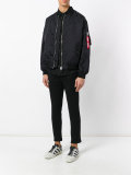 front zip bomber jacket