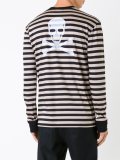 skull print striped T-shirt