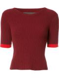 bicolour knitted T-shirt