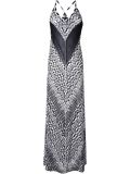 zigzag pattern maxi dress
