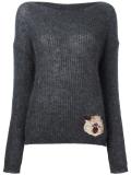 embroidered cat jumper