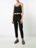 lace trim cropped camisole