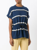 striped drawstring top 