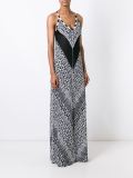 zigzag pattern maxi dress