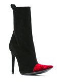 crushed velvet ankle boots