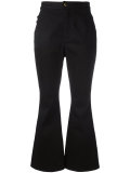 flared cropped trousers