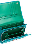 stripe detail fold-over wallet
