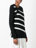 asymmetric striped jumper