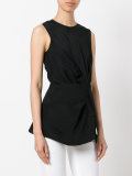 sleeveless knot detail top