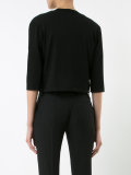cropped angular cardigan